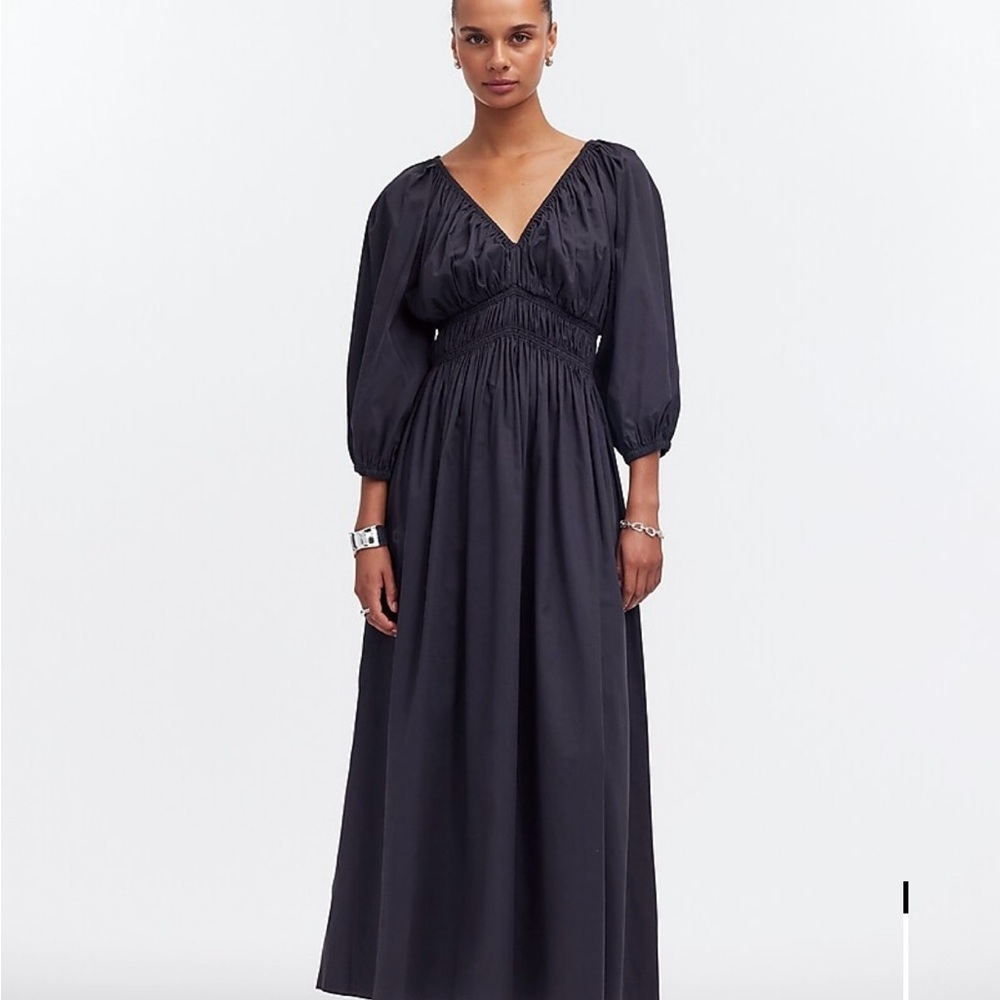 Madewell V neck balloon maxi